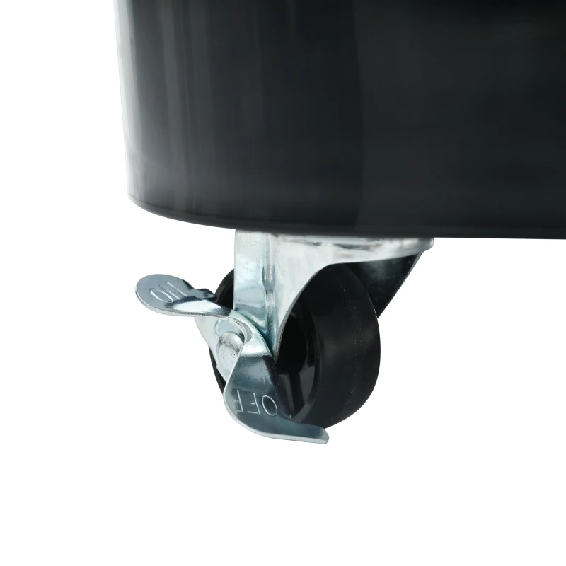 2-in-1 Square Nesting Coffee Table with Wheels & Drawers, High Gloss Marble Grain Top, Tempered Glass, 29" L x 27" W x 16" H, Black+Gold