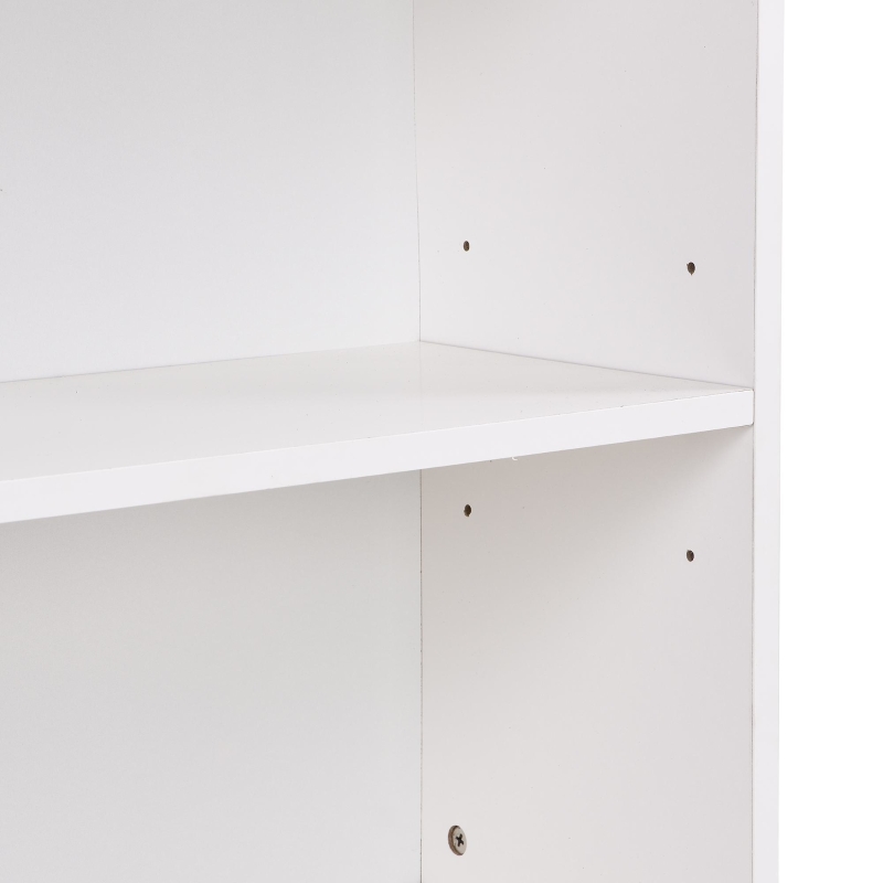 Elegant Tall Cabinet with Acrylic Door, Adjustable Shelves, and Graceful Curves, 27.5" L x 14.5" W x 78.5" H, White