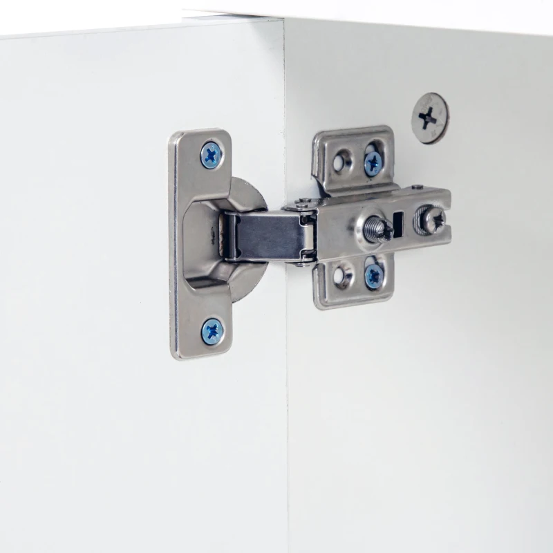 Vinsetto 82.5" Minimalist TV Stand for 90+" TV with Color Changing LED Lights, High Gloss Finish, Modern Entertainment Center, White