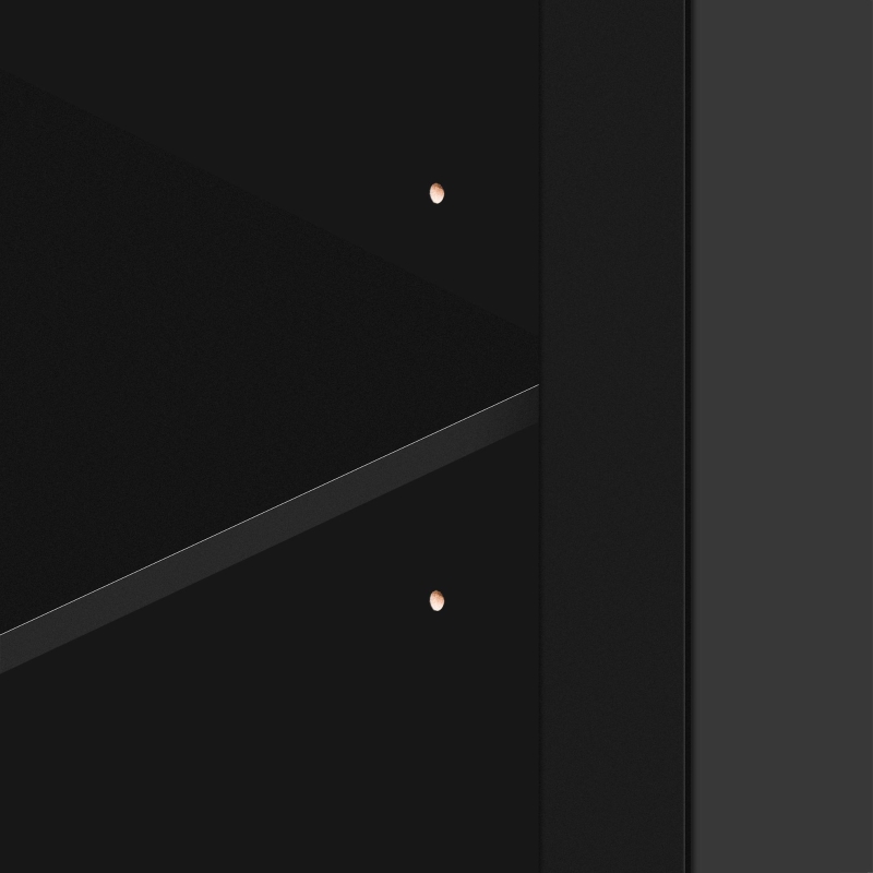 Vinsetto Side Cabinet with Adjustable Shelves, 4-Door Mirror Hollow-Carved TV Stand for TVs Up to 70", Multi-functional Console Table with Storage, Black