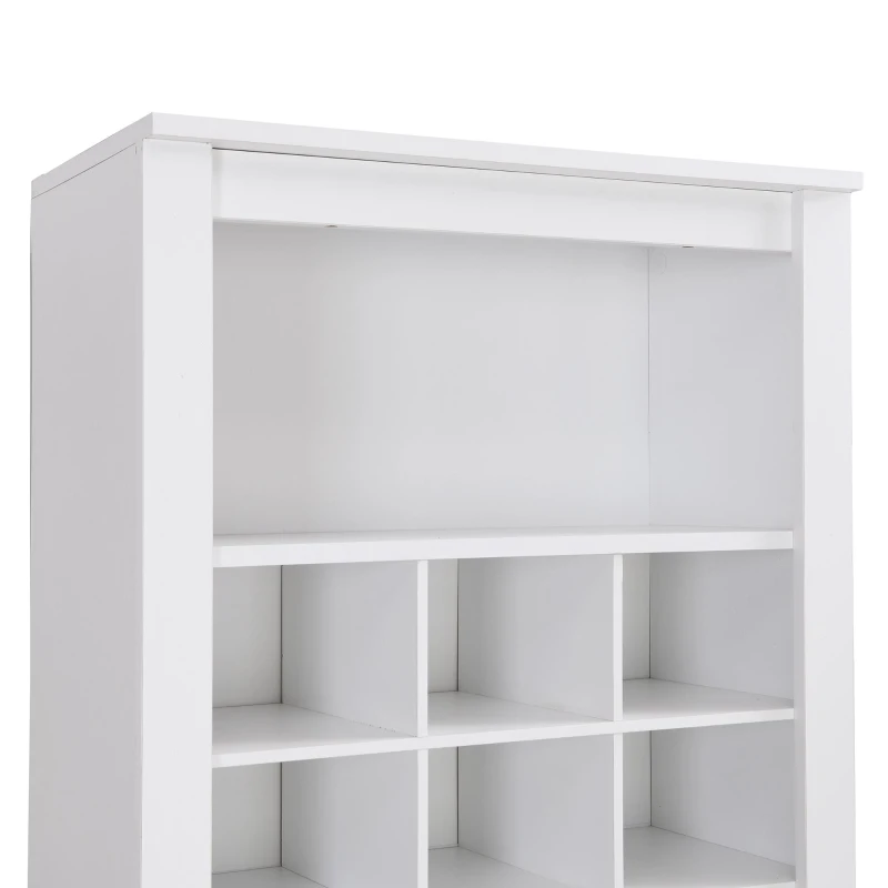 Vinsetto Contemporary Shoe Cabinet with 30 Cubby Compartments, Free Standing Tall Storage Cabinet for Hallway or Bedroom, White