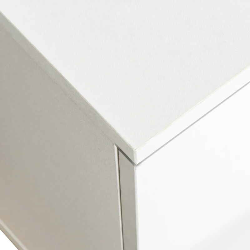 Vinsetto 82.5" Minimalist TV Stand for 90+" TV with Color Changing LED Lights, High Gloss Finish, Modern Entertainment Center, White