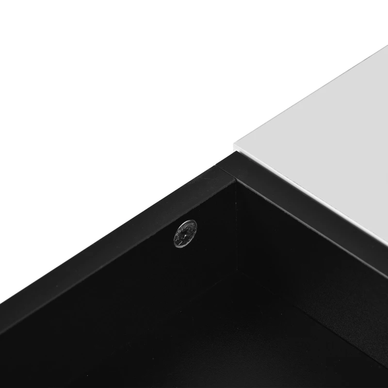 Vinsetto Modern Minimalist 31.5" Square Coffee Table with Detachable Tray and 16-Color LED Strip Lights, Remote Control, 31.5" L x 31.5" W x 12" H, White