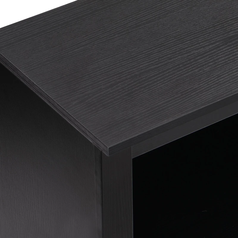 Contemporary Shoe Cabinet with Multiple Storage Capacity, Free Standing Tall Cabinet for Hallway or Bedroom, 24.5" L x 13" W x 74" H, Black