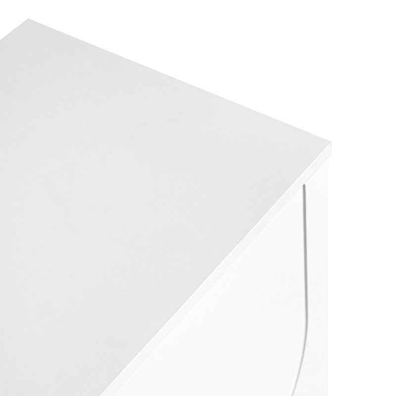 Graceful TV Stand with Arch Cabinets for TVs Up to 78", Minimalist Entertainment Center with Adjustable Shelves and Cable Management, White