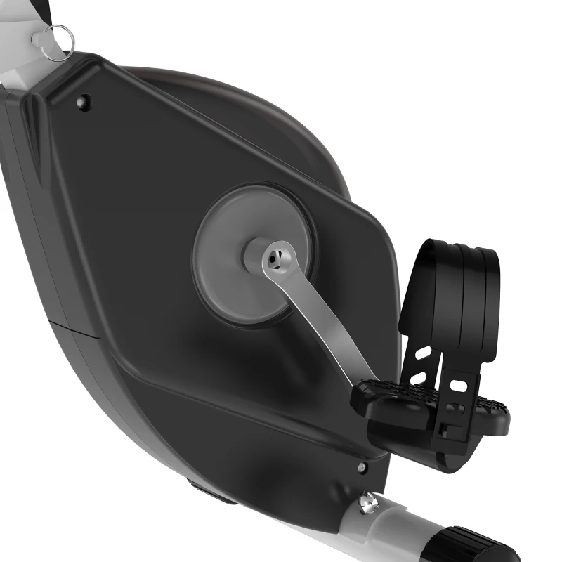 Soozier Foldable Upright Training Exercise Bike Indoor Stationary X Bike with 8 Levels of Magnetic Resistance for Aerobic Exercise, Gray