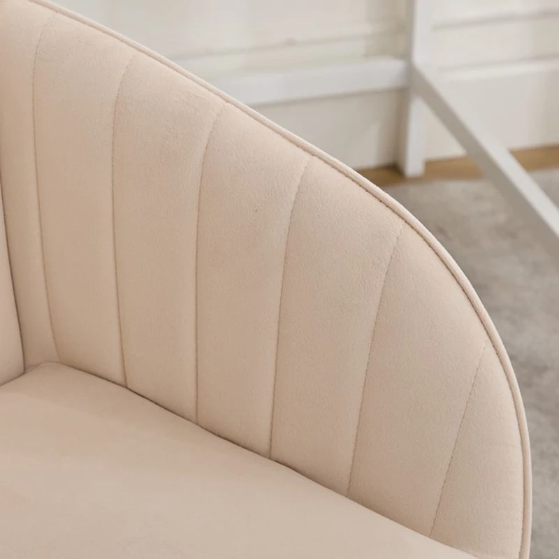 Adjustable Ergonomic Swivel Chair with Velvet Cushion and Golden Base, Office Chair, 25" L x 23" W x 38" H, khaki