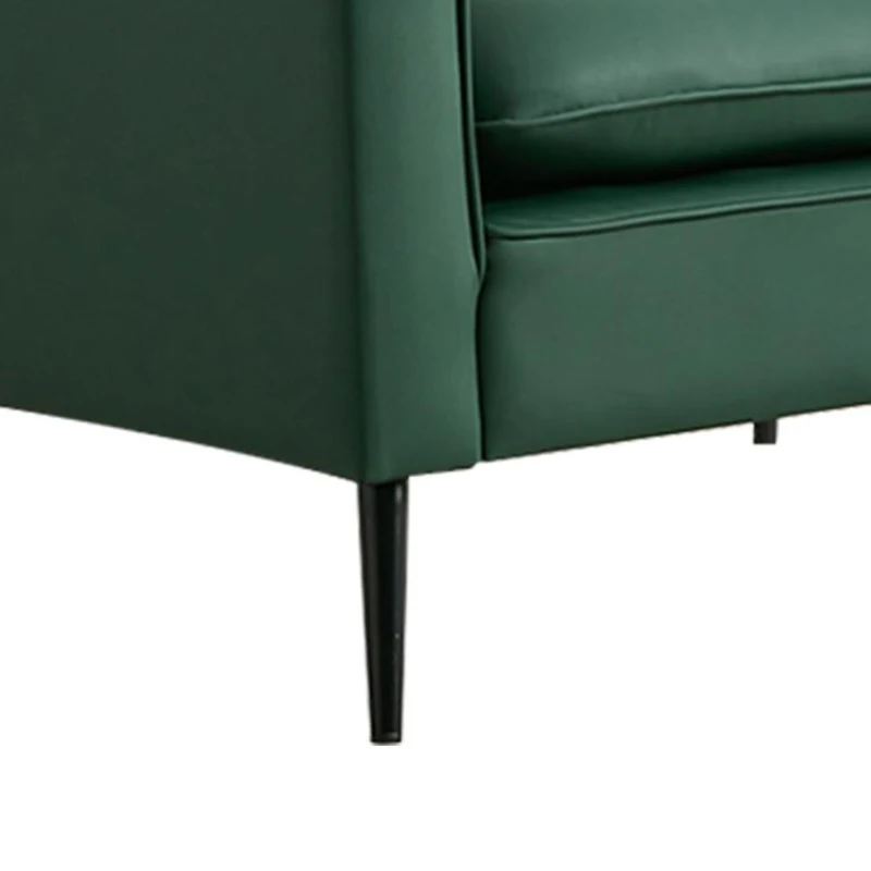 Leather Upholstered Sofa Chair of Nordic Retro Light Luxury for Living Room and Bedroom, Single Casual Sofa, 31.5" L x 26" W x 31.5" H, Green