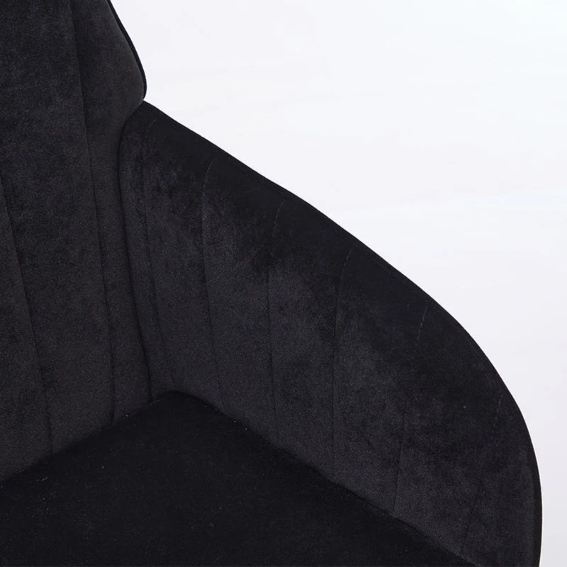 Adjustable Ergonomic Swivel Chair with Memory Foam Cushion and Lumbar Support, Office Chair with Silver Base, 25" L x 23" W x 38" H, Black