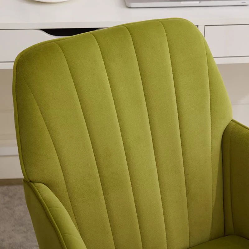 Adjustable Swivel Chair with Memory Foam Cushion and Lumbar Support, Ergonomic Office Chair with Silver Base, 25" L x 23" W x 38" H, Pale Green