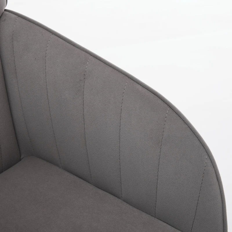 Adjustable Swivel Chair with Memory Foam Cushion and Lumbar Support, Ergonomic Office Chair with Golden Base, 25" L x 23" W x 38" H, Gray