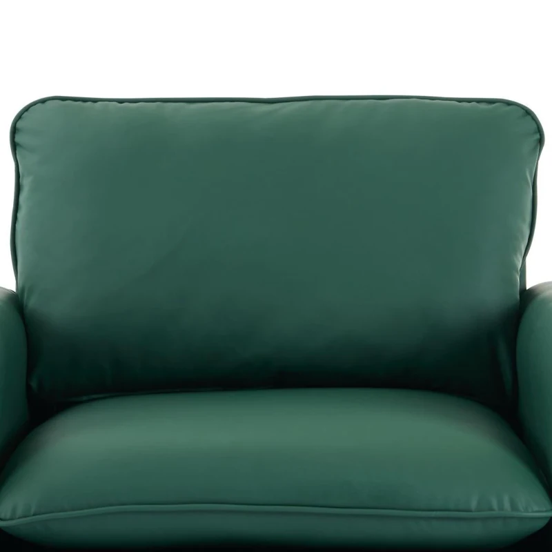 Leather Upholstered Sofa Chair of Nordic Retro Light Luxury for Living Room and Bedroom, Single Casual Sofa, 31.5" L x 26" W x 31.5" H, Green