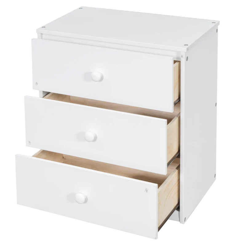 Wood Twin Size Loft Bed with Desk, Blackboard, Storage Box, Shelf, and 3 Drawers, 79" L x 42" W x 69.5" H, White