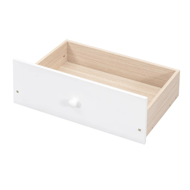 Full Size Platform Bed with Storage Headboard, Charging Station, and 2 Drawers, Solid Wood and MDF, 85" L x 55" W x 48" H, White