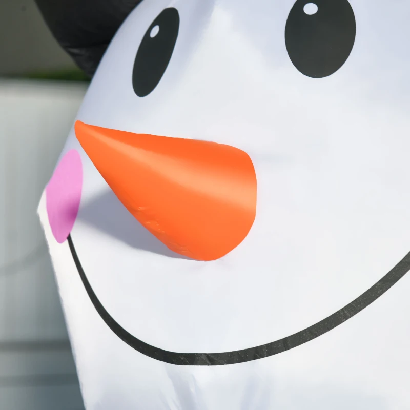 HOMCOM 8’ Christmas Inflatables Outdoor Decorations Snowman, Blow-Up Yard Christmas Decor with LED Lights Display