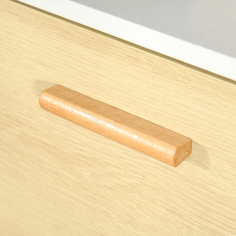 HOMCOM Floor Storage Cabinet with 3 Drawers & 3 Shelves Free Standing Drawer Chest, Sideboard Storage Organizer for Living Room Office