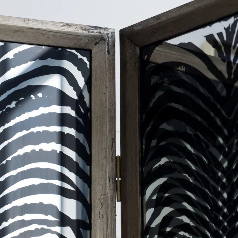 4-Panel Decorative Room Divider with Durable Metal Frame, Folding Privacy Screen, 18" L x 1.5" W x 73" H, Black