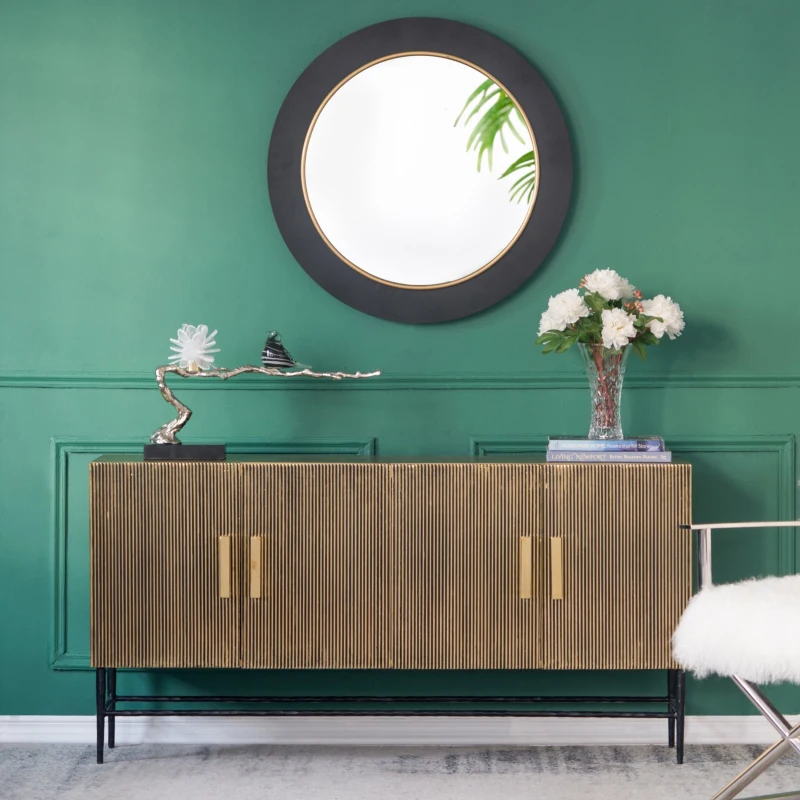 Aluminum Candle Holder with Marble Stand, Nature-Inspired Design, 24.5" L x 5" W x 10" H, Multicolor