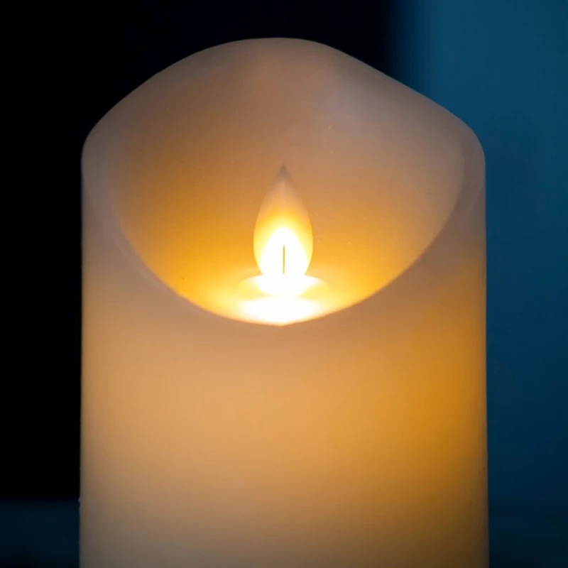 Set of 3 LED Candles with Realistic Flickering Effect, Remote Timer, Safe and Durable, Paraffin Wax