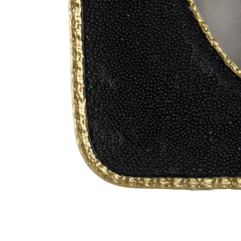 Polyresin Picture Frame Decor with Vintage Design, Photo Frame for Living Room or Bedroom, 8" L x 1" W x 9" H, Gold+Black