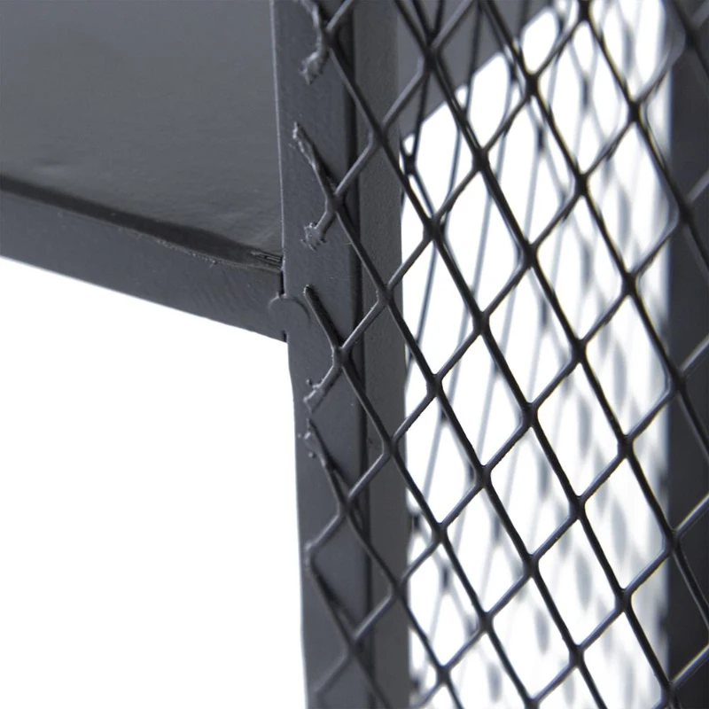 Floating Wine Bar Shelf with Glass Holder and Display Shelves, Iron Construction, Two-Tiered Storage, 26" L x 5" W x 28.5" H, Black