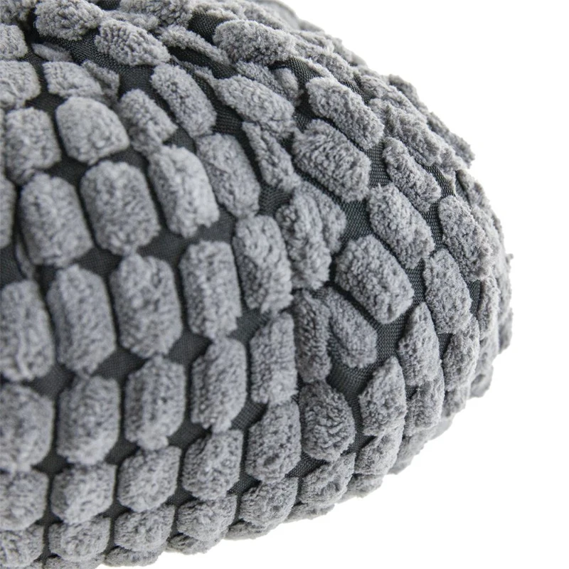Set of 2 Chenille Weighted Pumpkin Table Ornaments, Fall Festival and Thanksgiving Decor, 6.5" L x 6.5" W x 6" H, Gray