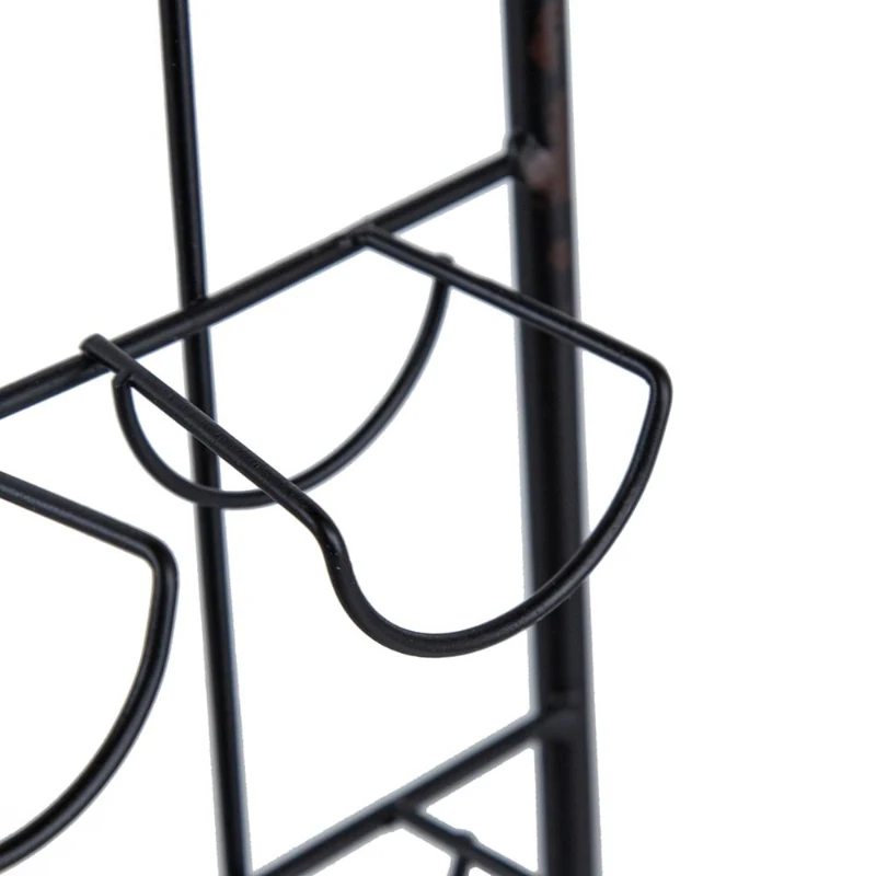 Floating Coffee Bar Shelf with Coffee Pod Holder, Hooks, and Storage Shelf, 23" L x 5.5" W x 29" H, Black