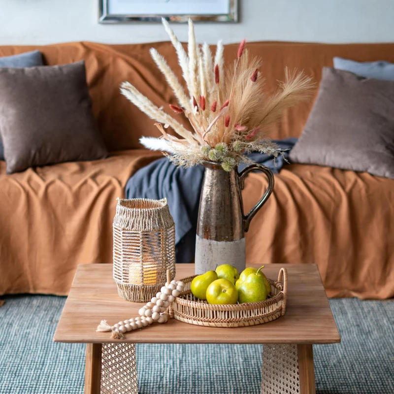 Ceramic Terracotta Pitcher with Vintage Design, Textural Finish, 9" L x 6" W x 14.5" H, Brown