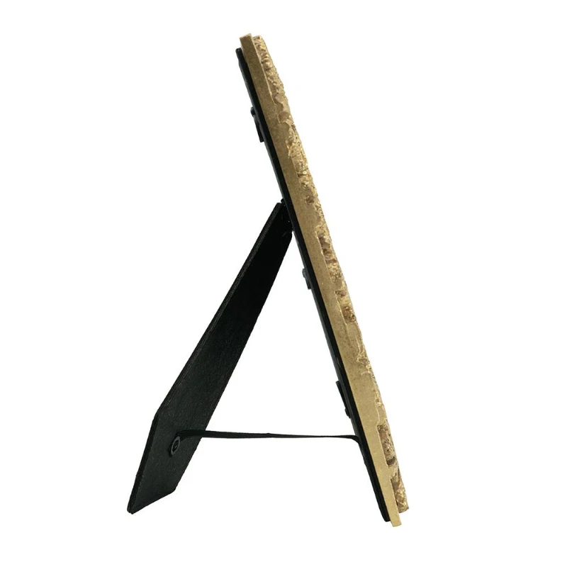 Set of 2 Vintage-Inspired Photo Frames with 4"x6" Opening, Resin and Stone Dust Construction, 7.5" L x 1" W x 9.5" H, Gold