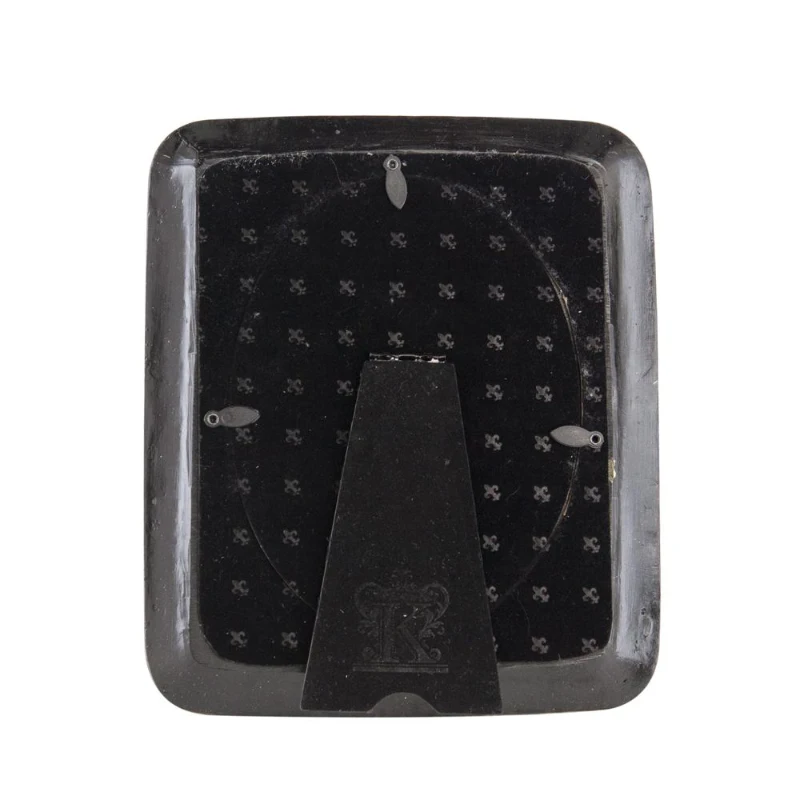 Polyresin Picture Frame Decor with Vintage Design, Photo Frame for Living Room or Bedroom, 8" L x 1" W x 9" H, Gold+Black