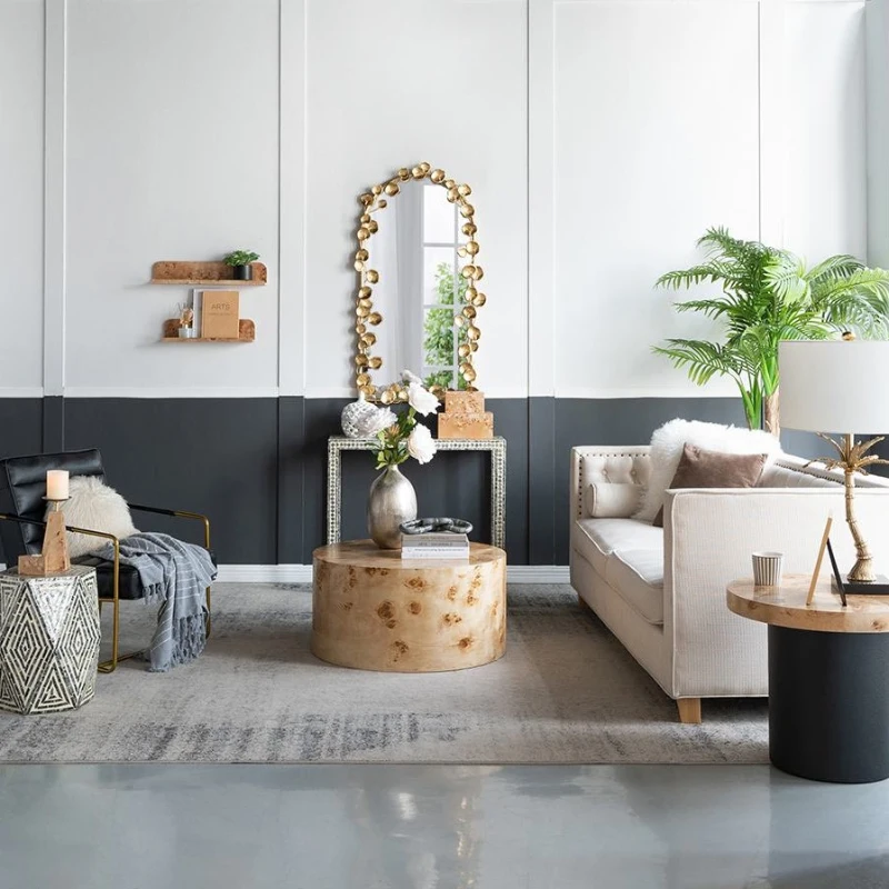 Eco-Friendly Design Burl Wood Floating Wall Shelf, MDF with Poplar Veneer, for Home Decor, 23.5" L x 5" W x 5" H, Brown