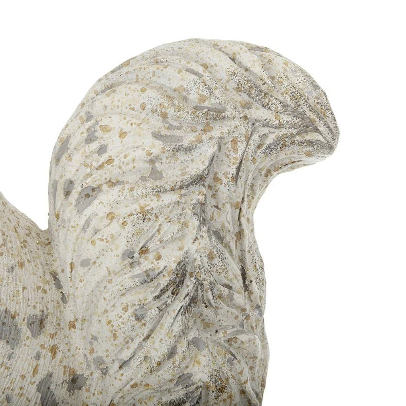 Set of 2 Resin Squirrel Figurines for Harvest and Thanksgiving Table Decorations, Rustic Finish, 8" L x 4" W x 8.5" H, Antique Cream