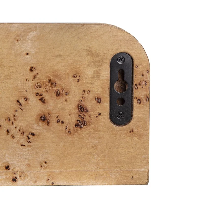 Eco-Friendly Design Burl Wood Floating Wall Shelf, MDF with Poplar Veneer, for Home Decor, 19&quot; L x 5&quot; W x 5&quot; H, Brown