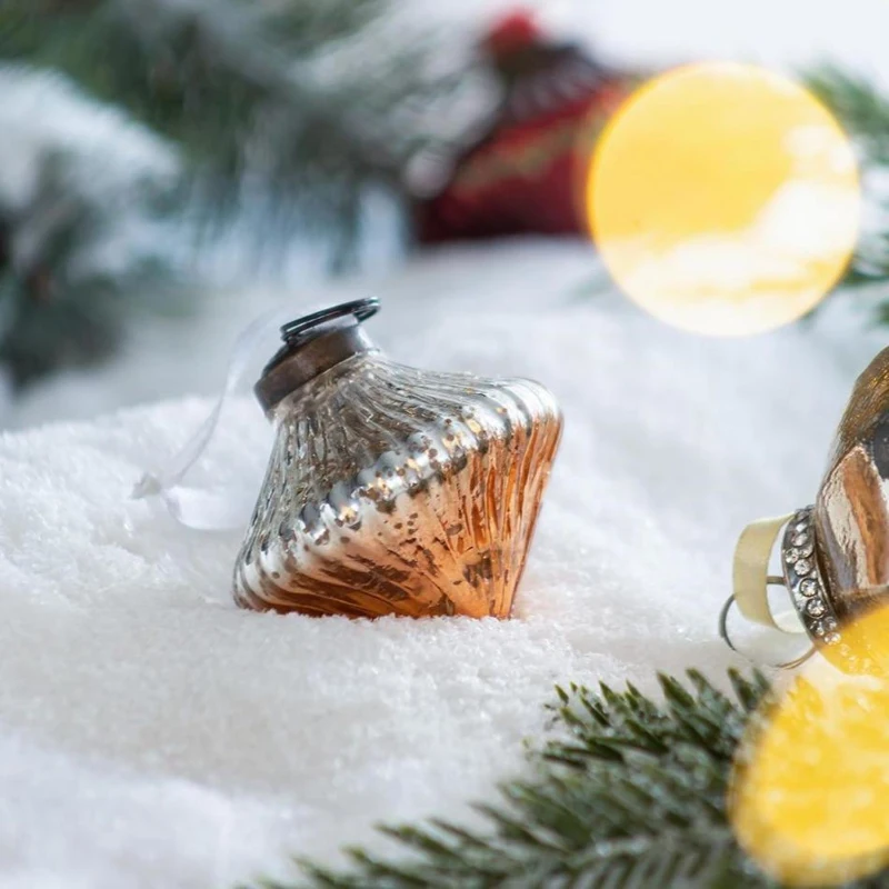 2.5" Set of 12 Christmas Ball Ornaments for Holiday Party Decorations, Glass Decorative Hanging Set, Multicolor