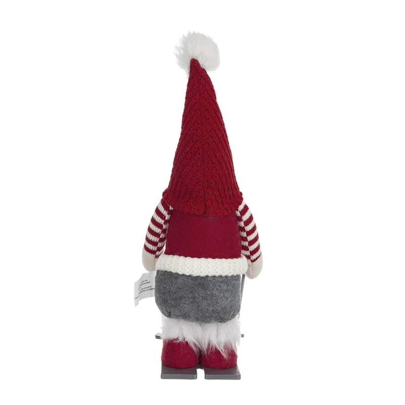 2 Piece Christmas Gnomes Decorations with Whimsical Design, Holiday Table Ornaments, 6" L x 4.5" W x 15" H, Multicolor