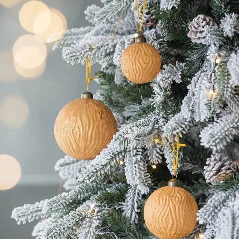 Set of 12 Decorative Hanging Tree Ornaments for Holiday Party Decorations, Glass Christmas Ball Ornaments, D3", Gold