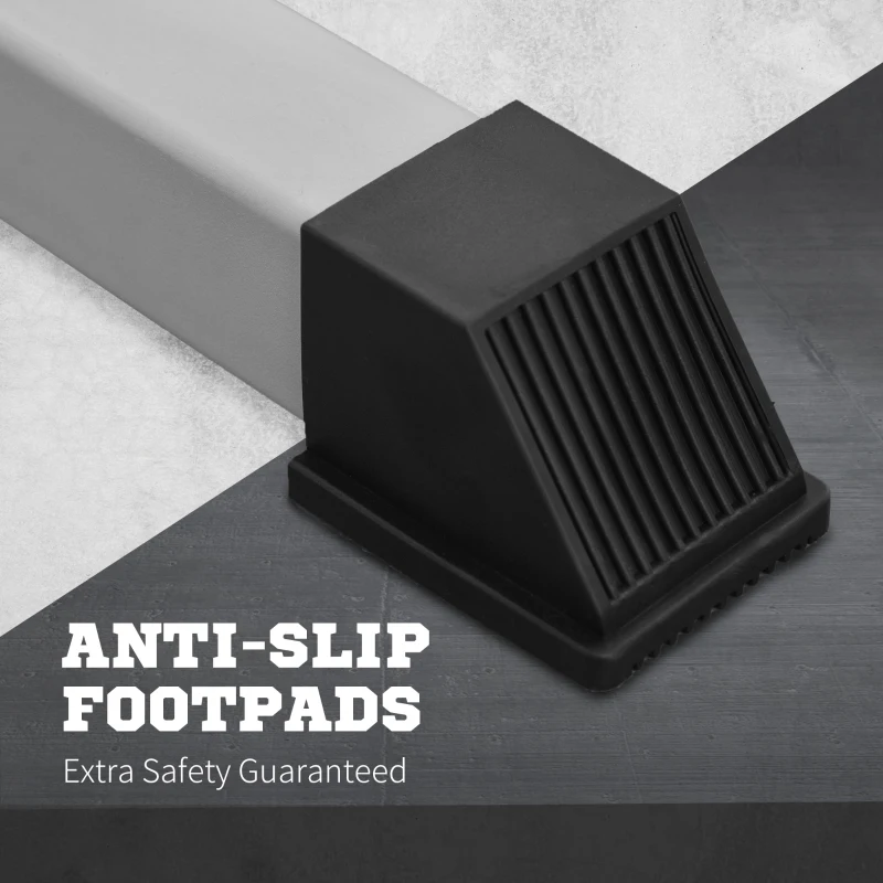 Soozier 2-Piece Barbell Rack, 53.5"-69.3" Height Adjustable Squat Rack Bench Press Rack, 440LBS Capacity