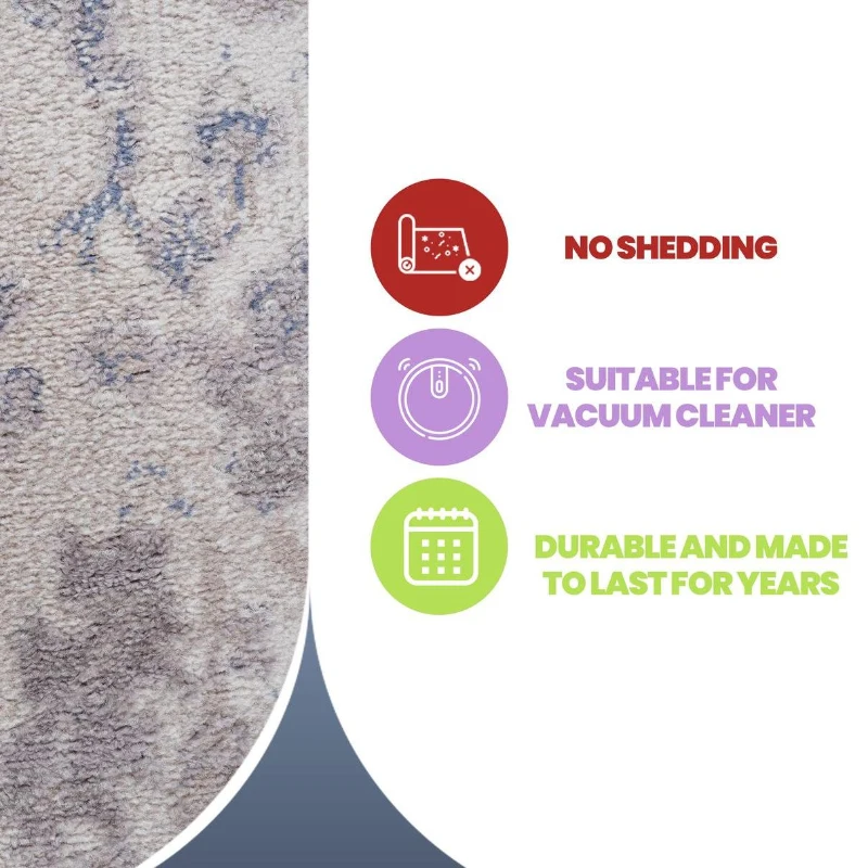 Naar 5x7 Stain-Resistant Area Rug with Cotton Backing, Medium Pile Height, Stylish Kid and Pet-Friendly Carpet, 90" L x 63" W x 0.3" H, Brown+Beige