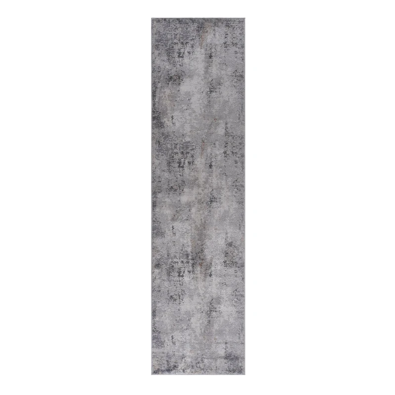 Naar 2x8 Abstract Stain-Resistant Area Rug with Non-Shedding Design, Kid and Pet-Friendly Carpet, 96" L x 26" W x 0.35" H, Ivory+Taupe