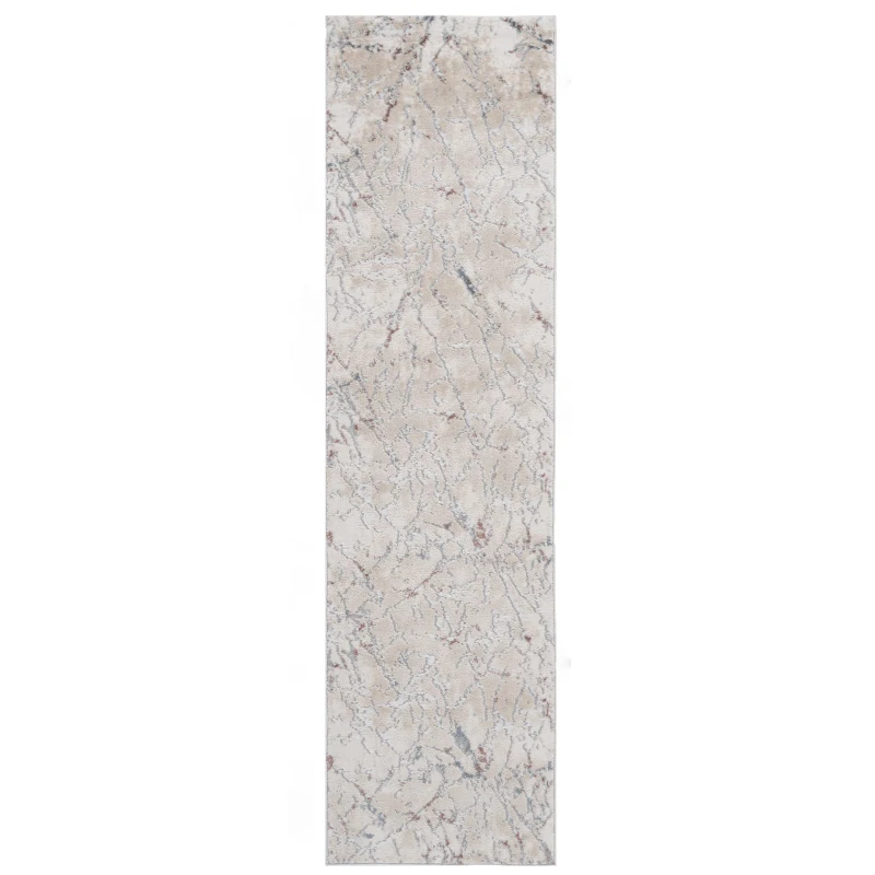 Naar 2x8 Stain-Resistant Area Rug with Non-Shedding Design and Cotton Backing, Kid and Pet-Friendly Carpet, 96" L x 26" W x 0.35" H, Multicolor