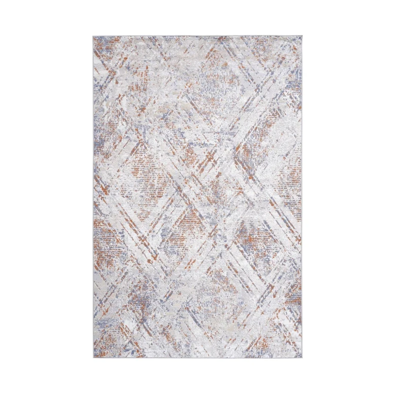 Naar 2x3 Geometric Stain-Resistant Area Rug with Non-Shedding Design and Cotton Backing, Kid and Pet-Friendly Carpet, 36" L x 24" W x 0.3" H, Beige