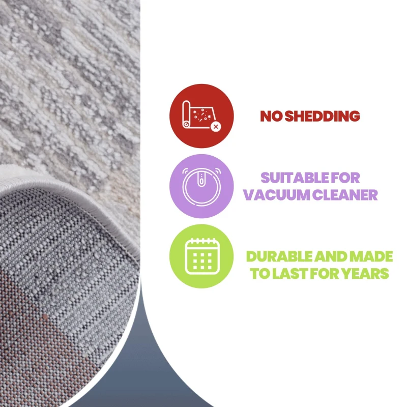 Naar 5x7 Stain-Resistant Area Rug with Cotton Backing, Medium Pile Height, Stylish Kid and Pet-Friendly Carpet, 90" L x 63" W x 0.35" H, Brown