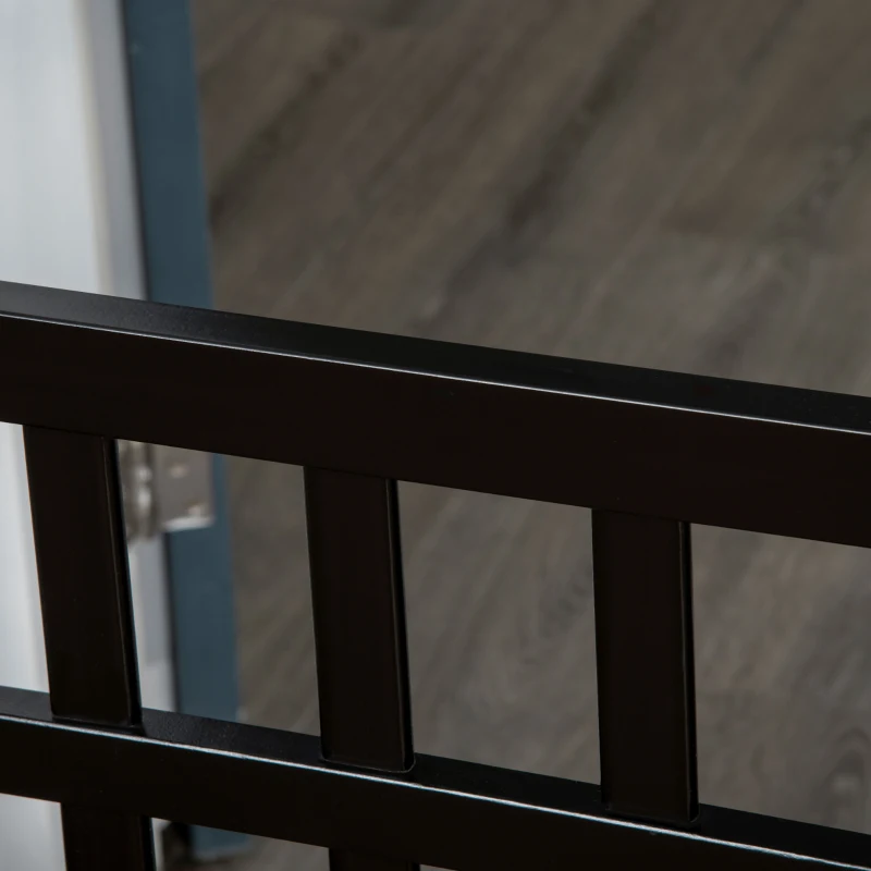 PawHut Freestanding Pet Gate with 2PCS Support Feet, 3 Panels Folding Dog Gates for the House Doorway Stairs, Expands up to 71.3" Wide, 29.9" Tall, Black