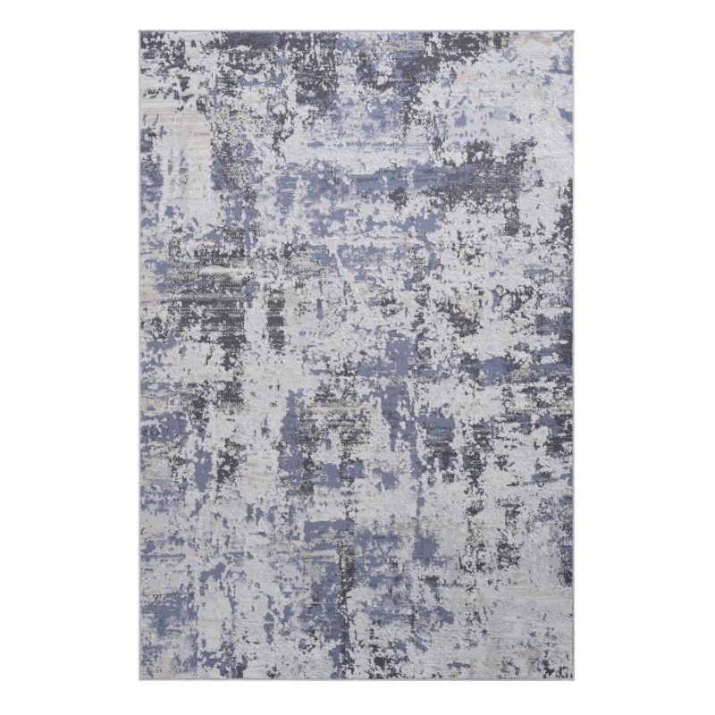 Naar 6x9 Stylish Abstract Stain-Resistant Area Rug with Cotton Backing, Medium Pile Height, Kid and Pet-Friendly Carpet, 93" L x 79" W x 0.3" H, Gray