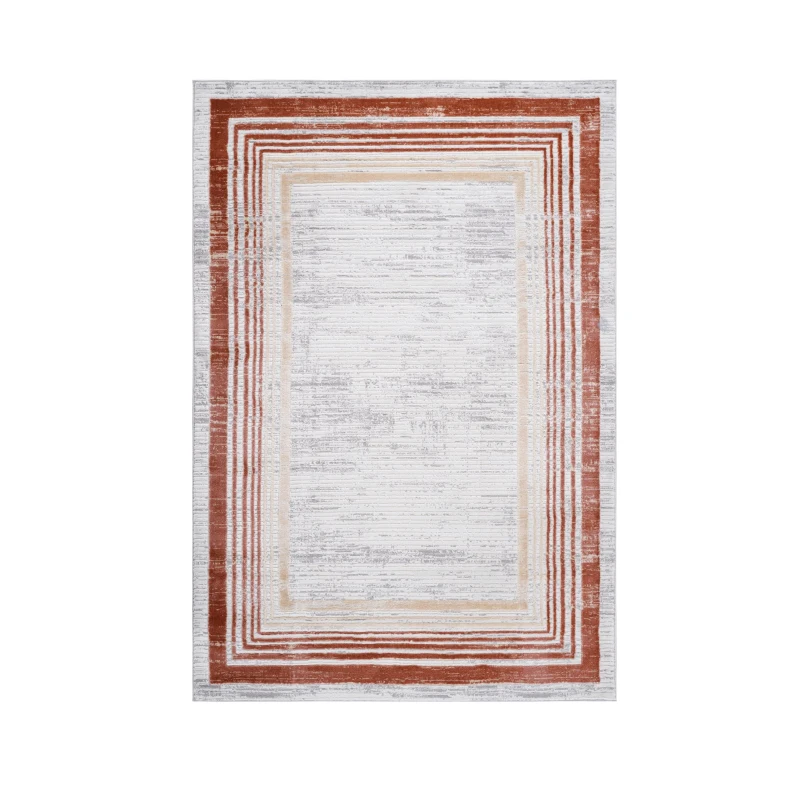 Naar 2x3 Stain-Resistant Area Rug with Cotton Backing, Medium Pile Height, Stylish Kid and Pet-Friendly Carpet, 36" L x 24" W x 0.35" H, Brown