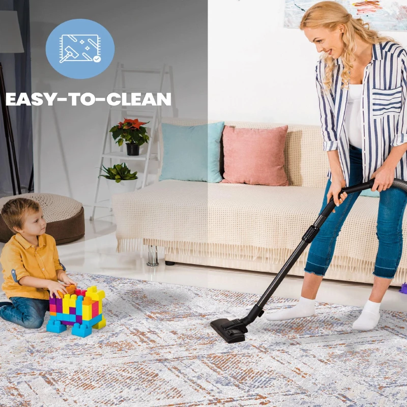 Naar 2x3 Geometric Stain-Resistant Area Rug with Non-Shedding Design and Cotton Backing, Kid and Pet-Friendly Carpet, 36" L x 24" W x 0.3" H, Beige