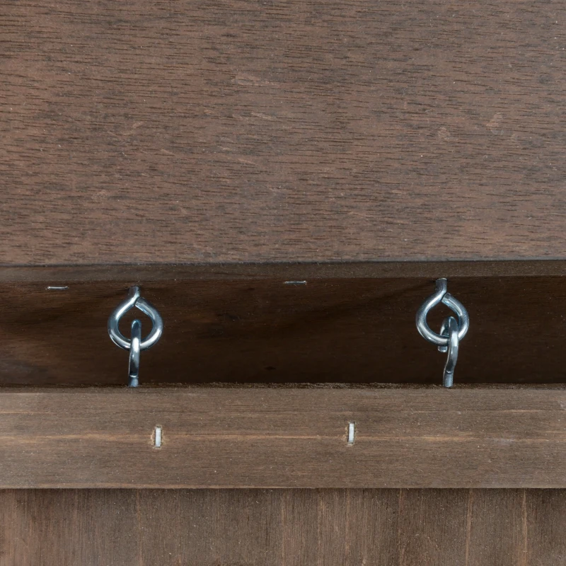 PawHut Wooden Indoor Rabbit Hutch Elevated Bunny Cage Habitat with Enclosed Run with Wheels, Ideal for Rabbits and Guinea Pigs, Brown