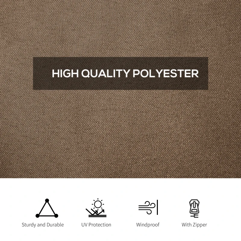 Outsunny 10' x 10' Universal Gazebo Sidewall Set with 4 Panels, Hooks/C-Rings Included for Pergolas & Cabanas, Brown