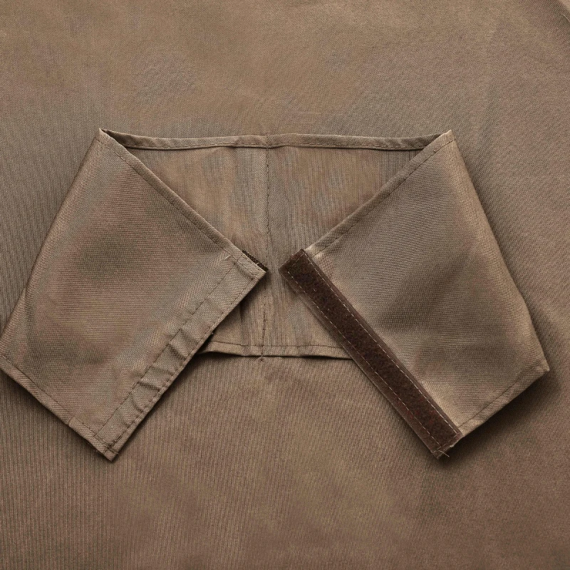 Outsunny 10' x 10' Universal Gazebo Sidewall Set with 4 Panels, Hooks/C-Rings Included for Pergolas & Cabanas, Brown