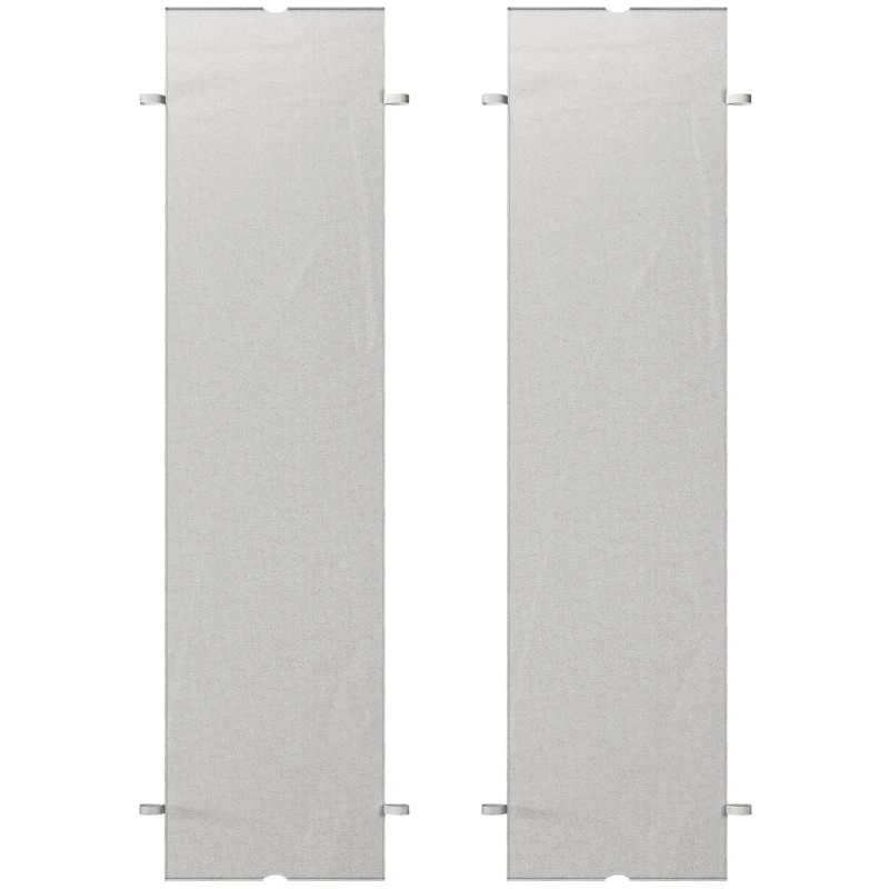 Outsunny 2 Pcs UV Protection Pergola Replacement Canopy, Pergola Shade Cover, Easy to Install, for 10' x 10' Pergola, Light Grey